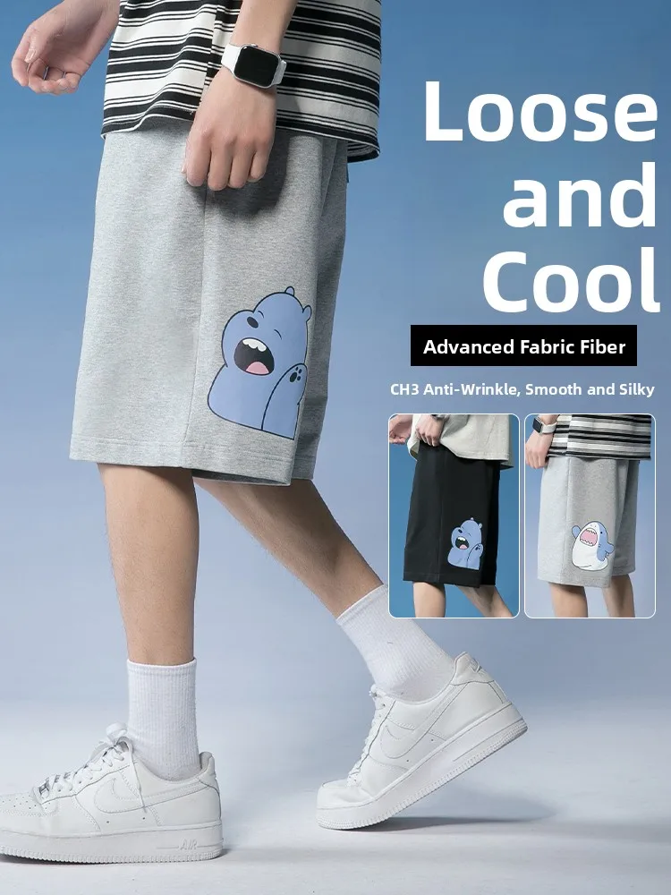 

Летние тонкие повседневные мужские шорты-бриджи для пляжа, свободные, прямого кроя, спортивные, средней длины, с низкой талией, из хлопка, однотонные