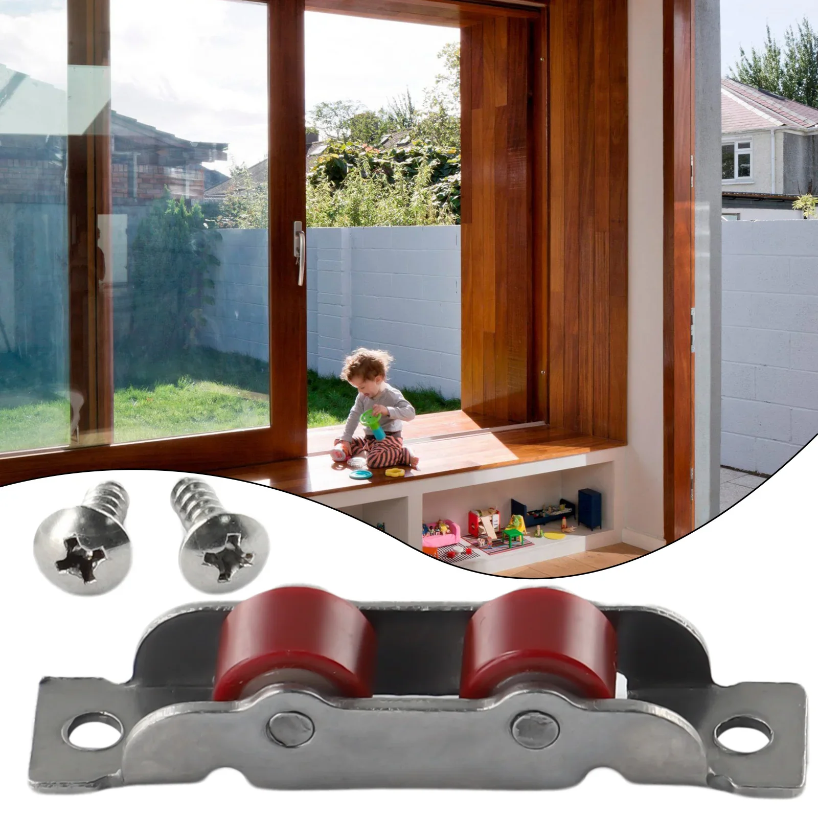 Home Garden Door Sliding Roller Door Hardware 1Pc Pulley Sliding Door Roller Runner Wheel Sash Slot Wheels Stainless Steel