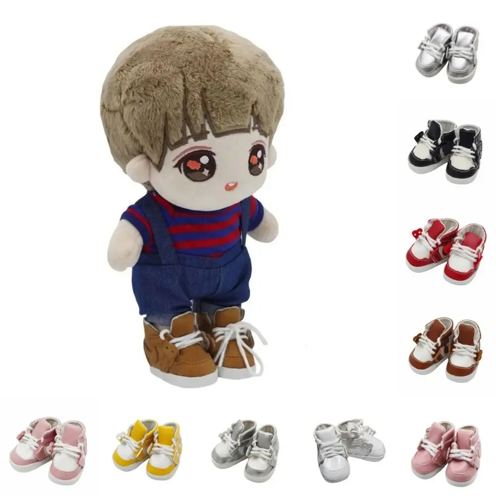 5CM 20cm Cotton Doll Shoe PU Leather Shoes Doll Mini Sports Doll Shoes Colorful Lightweight Casual Wear Sneakers Boot Kids Gifts