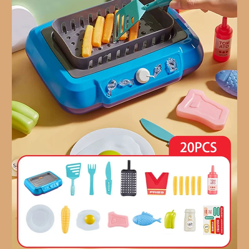 التظاهر اللعب DIY المطبخ ألعاب الطبخ مع متعددة الوظائف التعريفي الأطفال اللعب منزل ألعاب الطعام للهدايا مضحك الوالدين والطفل