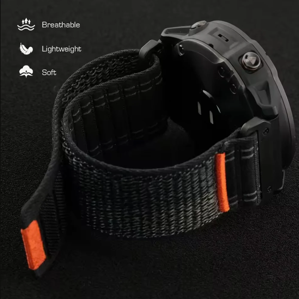 ل Garmin fenix 8 E حزام ساعة من النايلون ل fenix7 7X 6 6X Pro إندورو 3 غريزة Mk3i EPIX Gen2 970 965 22 مللي متر 26 مللي متر QuickFit العصابات