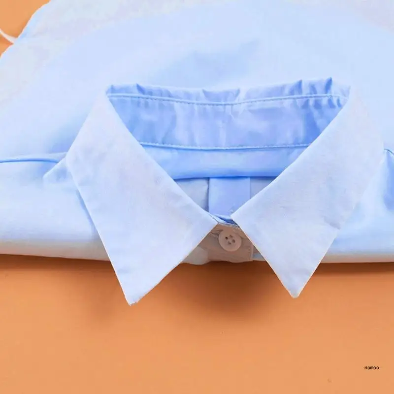 Solid Color Detachable Faux Collar Half-Shirt Choker Tie False Lapel Collar