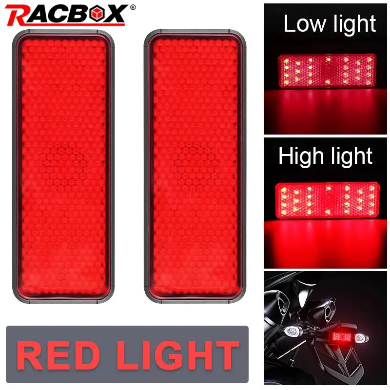 3528 SMD Taillight 12V High Low Red Rear Brake Lamp 24 LED Bumper Side Marker Reflector Light Universal For Moto Truck Van Lorry