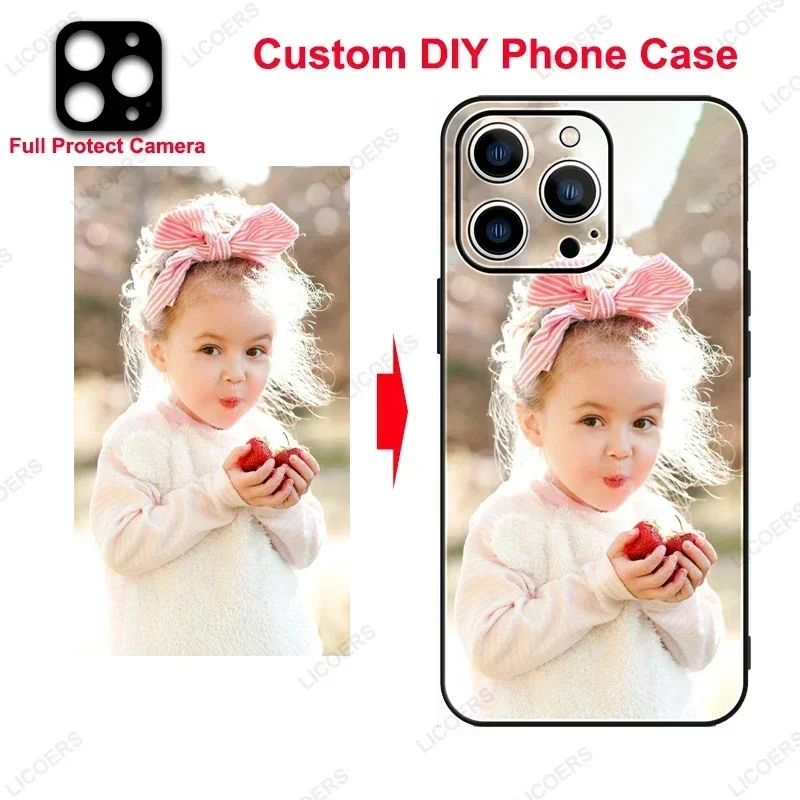 Custom Matte Case for iPhone 16 15 14 13 12 11 Pro Max Mini SE XS XR 7 8 6S Plus DIY Personalized Photo Picture Soft Cover Funda