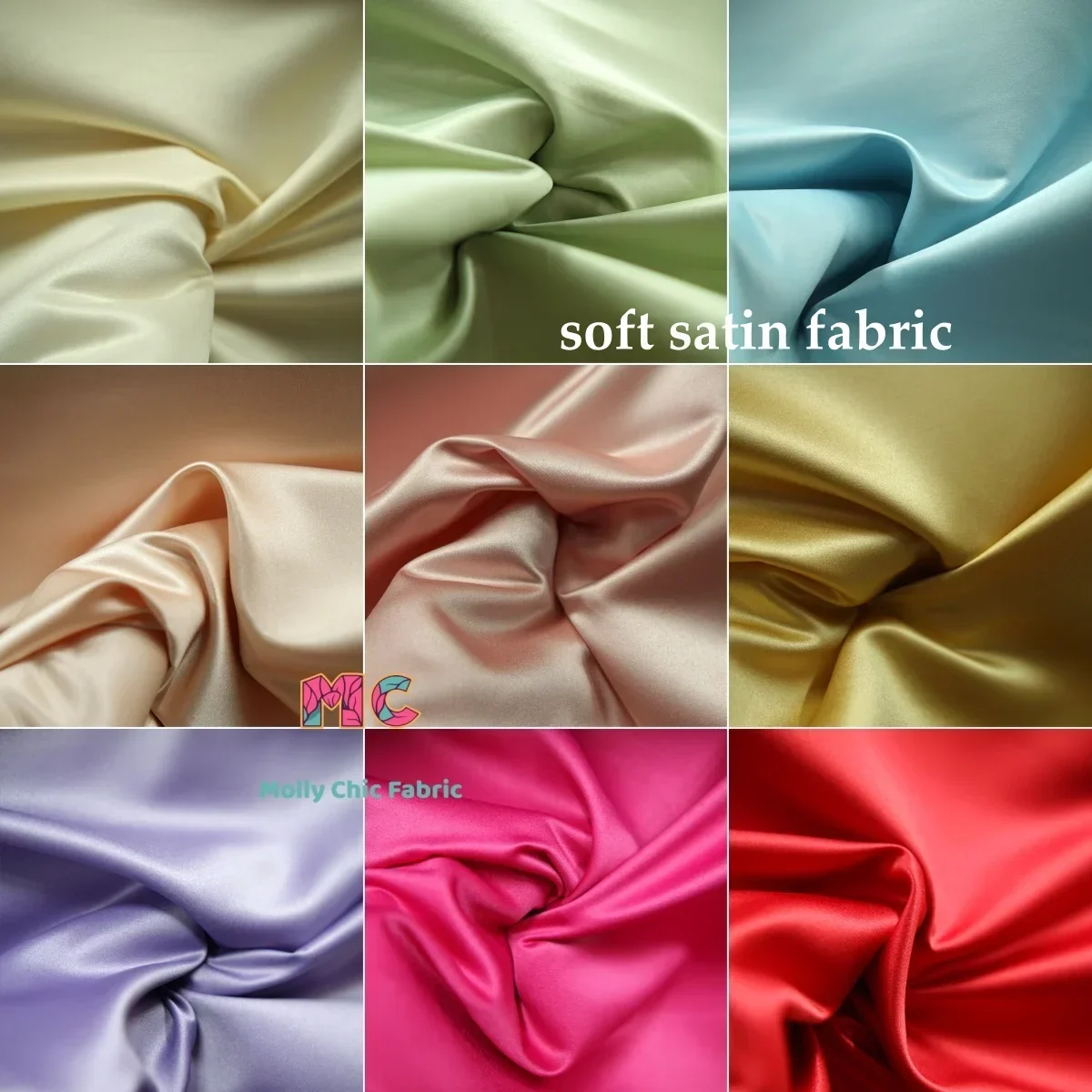 Kain Satin Lembut Halus untuk Menjahit Gaun Camisole, Kemeja, Latar Belakang Foto DIY, Dekorasi Pernikahan