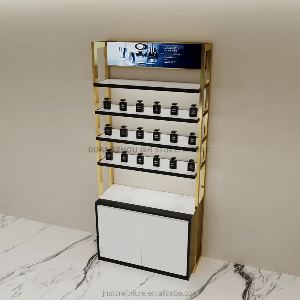 

Free Standing Perfume Shop Display Shelve Rack Mall Kiosk Modern New Design Perfume Display Shelf Perfume Display Furniture