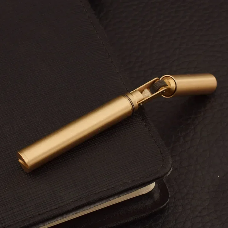 Mini Brass Nunchaku Style Torch Lighter Free Fire Grinding Wheel Flint Cigarette Lighter Refillable Kerosene Gasoline Lighter