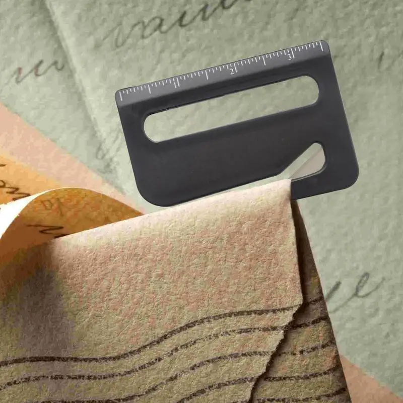 Letter Opener Envelope Mail Slitter Wrapping Cutter Box Opener Safe Mail Opener With Pointed End Magnifying Glass Ruler