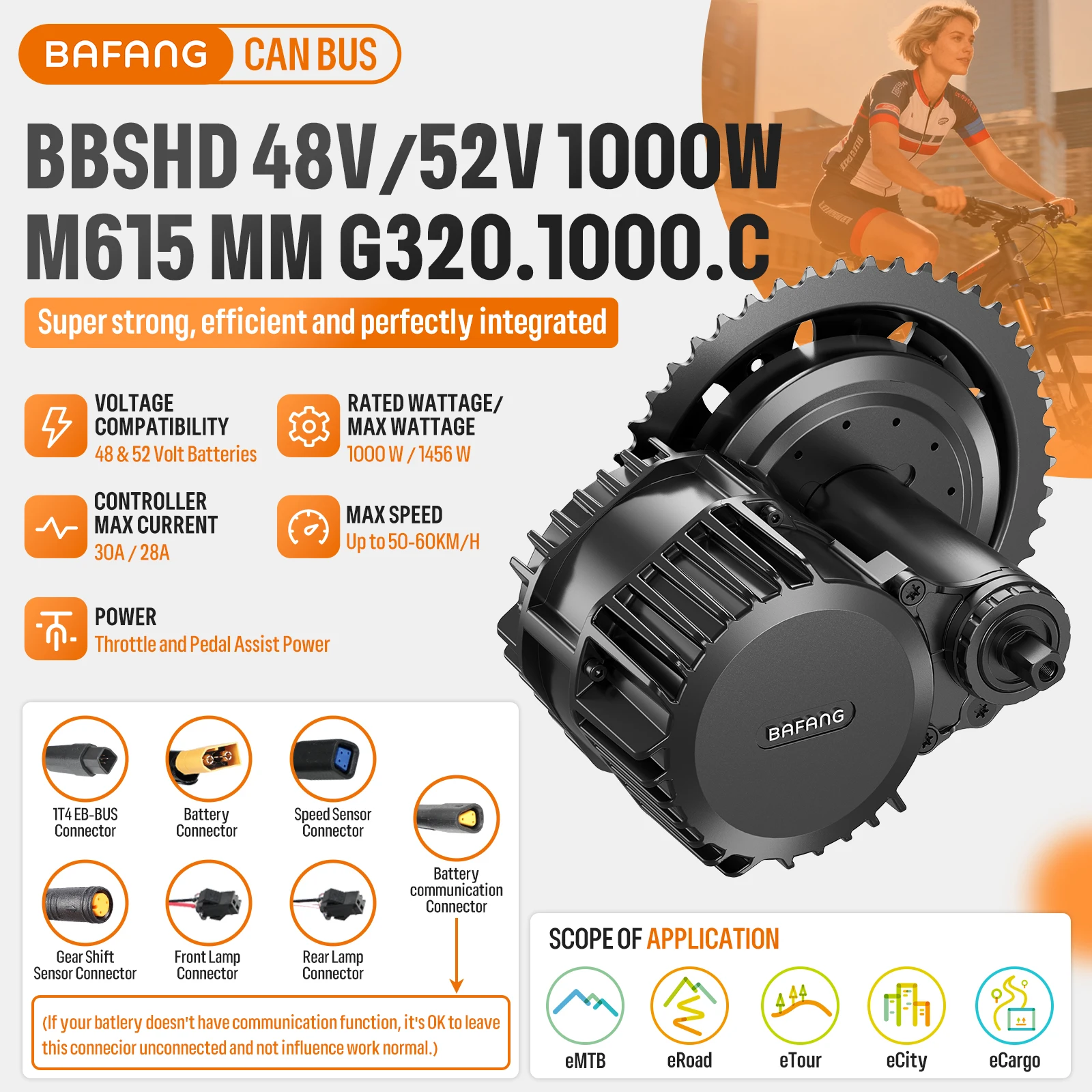 BAFANG 1000W BBSHD Mittelmotor-Kit – Detail 1