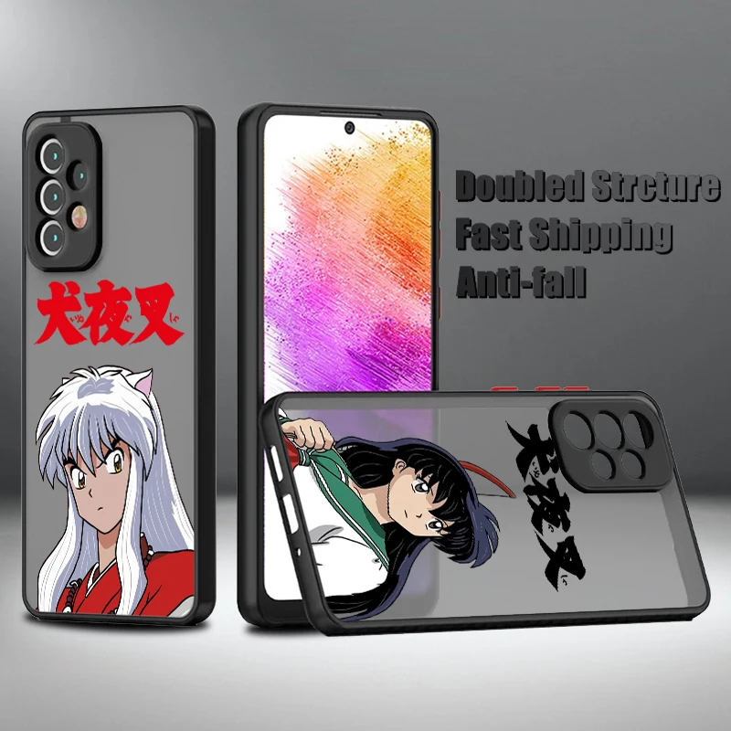 Inuyasha Sesshoumaru For Samsung A73 A72 A54 A53 A52S A34 A32 A33 A24 A23 A22S A02 Lite Frosted Translucent Phone Case