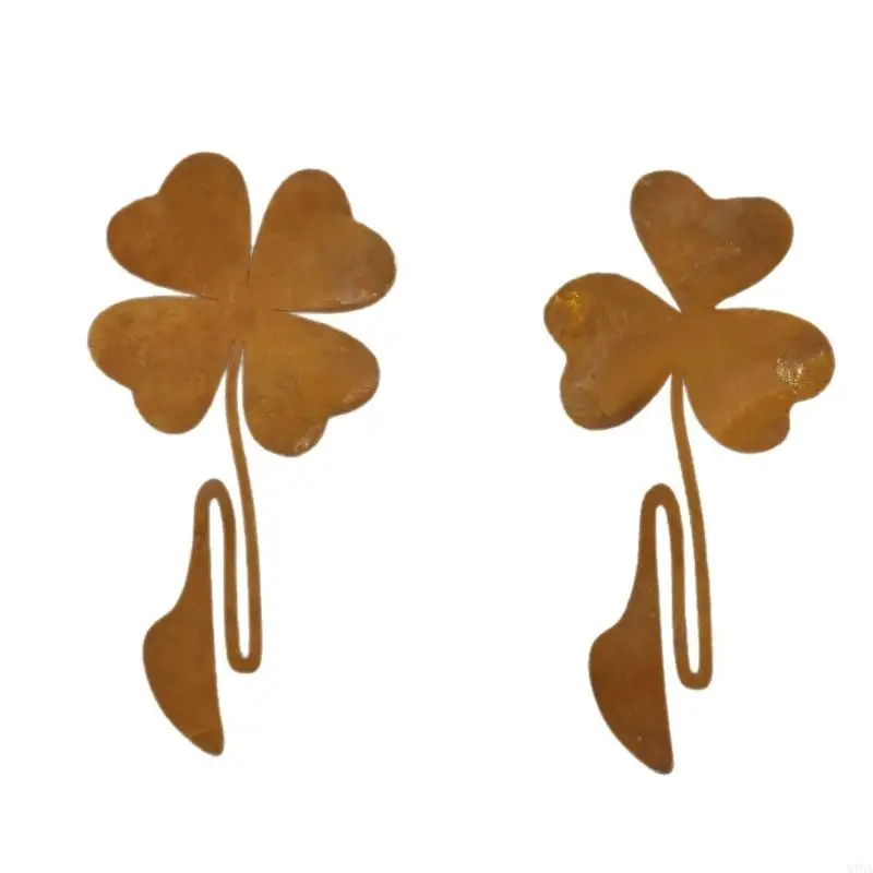 

2 упаковки, долговечные акриловые трехлистные украшения для газона Lucky Yards, колья для садового двора и открытых пространств