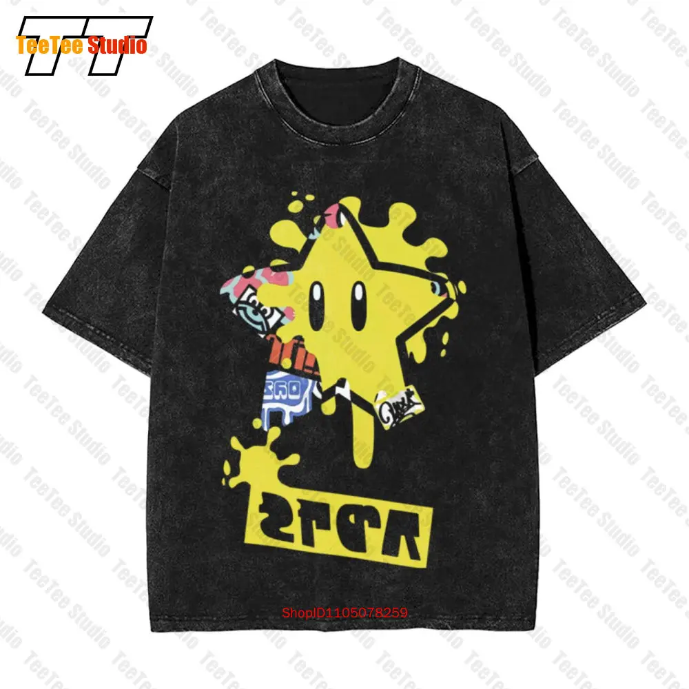 Splatoon 2 Team Star Power Splatfest Dmn2 Vintage Übergroßes T-Shirt OPC6