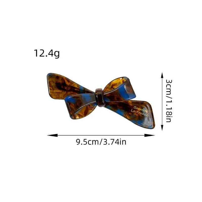 New Fragmented Sweet Hair Clip Bow Acetic Acid Hair Clip Personalized Retro and Elegant Duckbill Hair Clip Headwear for Women