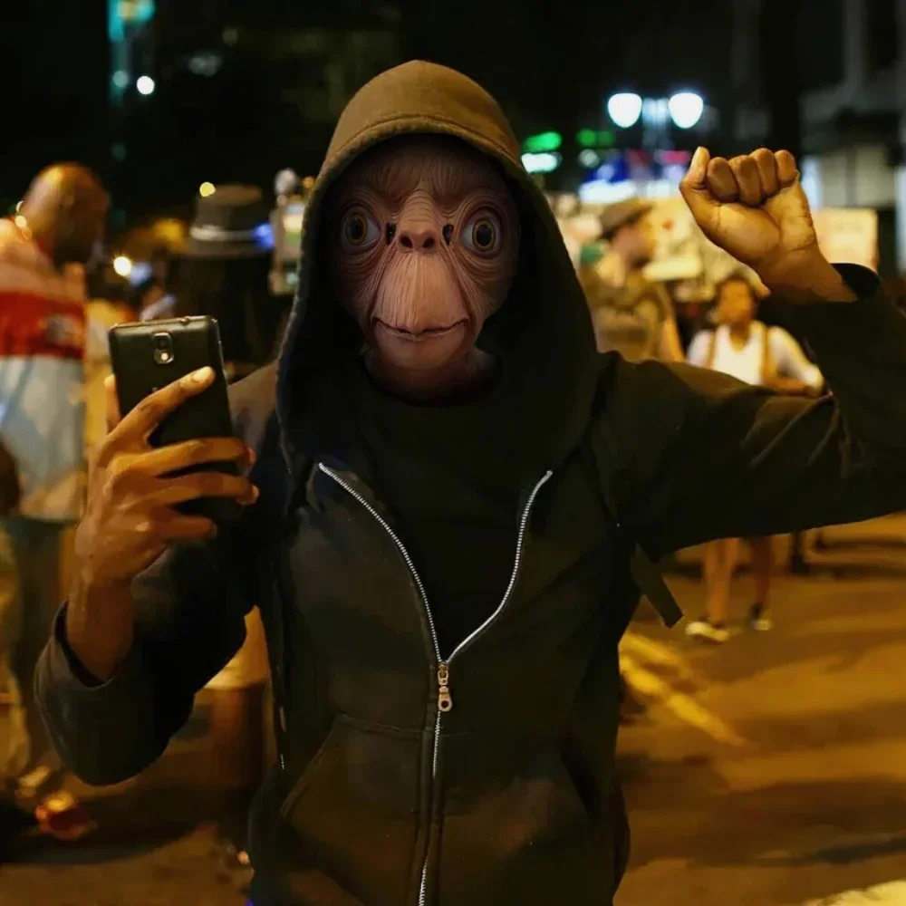 

Реалистичная латексная маска инопланетянина на всю голову, страшный реквизит для косплея на Хэллоуин, жуткий костюм ET для вечеринок в стиле ужасов и других мероприятий