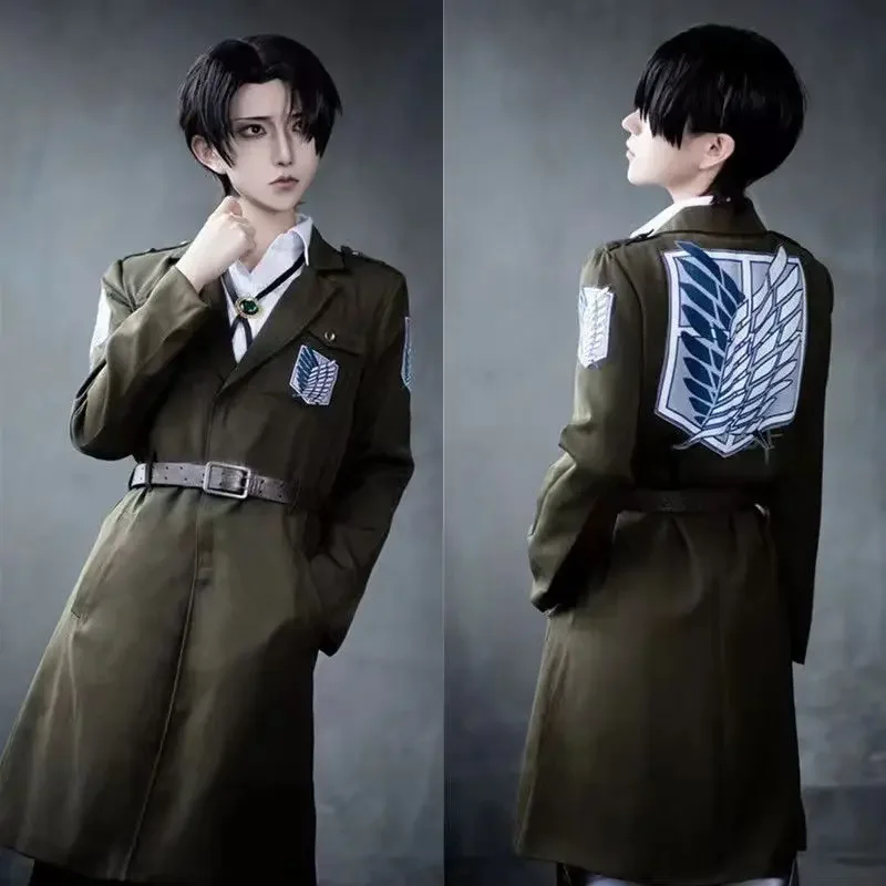 Anime Attack Titaner Eren Levi Cosplay Costume Unisex Shingek No Kyojin Scouting Legion Uniforms Halloween Party Costumes UY8494