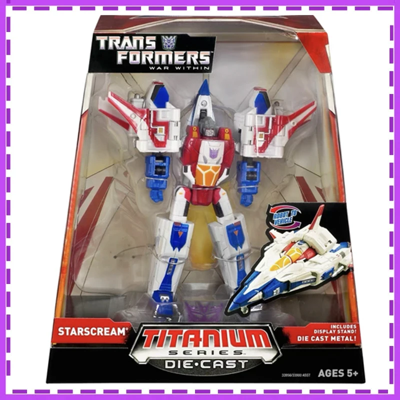 Hasbro Transformers Rodimus Prime Die Cast Metal Titanium Series Inclues Display Stand Original Anime Action Figure Model Toys