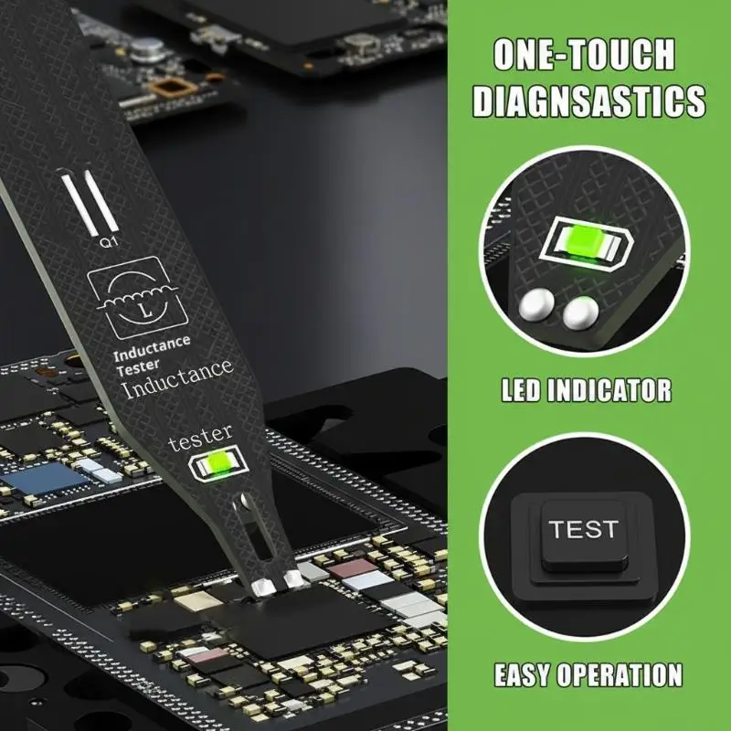 

Inductance Tester Motherboard Tool Quick Coil Fault Detector for PC Laptops Desktops Repair Workshop Efficient