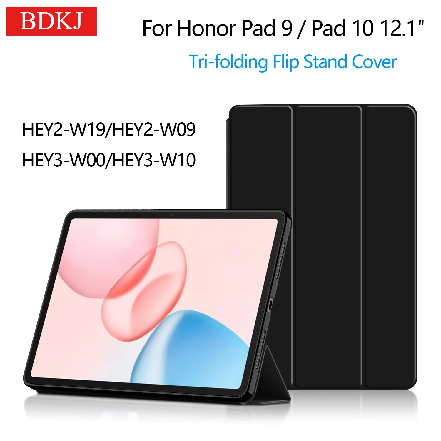 

Case for HONOR GT X9a 11.5 Pad 10 2025 12.1Inch HEY3-W00 Tri-folding Stand Smart Cover for Pad 9 2024 HEY2-W09 12.1" Tablet Case
