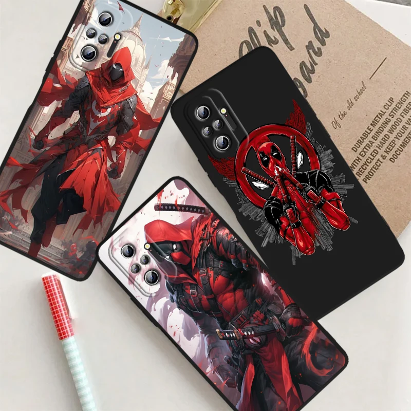 Death Attendant Marvel Cool For Xiaomi Redmi Note 13 12R 12 12S Turbo 11 11T 11S 10 10S Pro Plus 5G Black TPU Phone Case