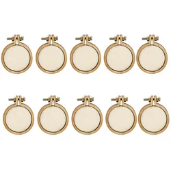 Embroidery Hoop Ring Crafts, 10Pcs Set Wooden Cross Stitch Frame, For DIY Craft Lovers, Wall Decoration, Creative Gifts