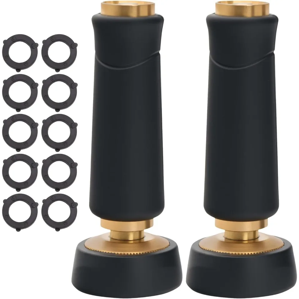 

Brass Hose Nozzle, Heavy-Duty Sprayer for Garden Hoses, High Pressure Adjustable Twist Hose Nozzle, Spray Gun Rubber-Coated, Ext