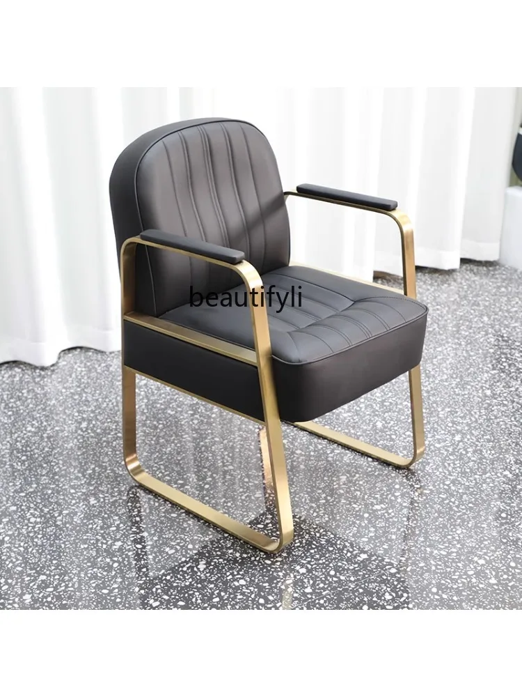 Barber Shop Chair Hairdressing Chair for Hair Salon Hair Cutting Lifting Can Be Put down High-Grade Hot Dyeing Seat Chair