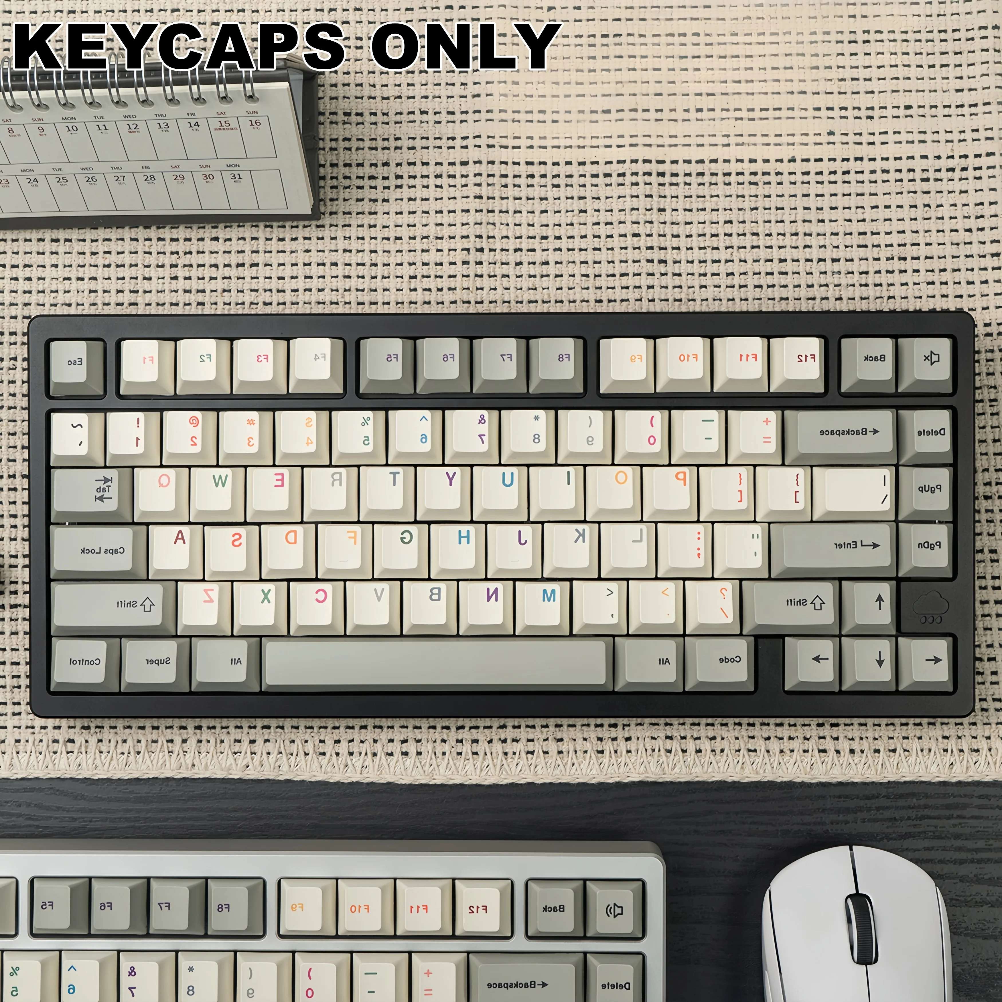 

144-клавишные колпачки для клавиш из ПБТ в стиле ретро, вишневый профиль, зеркальные легенды с сублимированной краской для механических клавиатур MX (винтажная игровая тема)