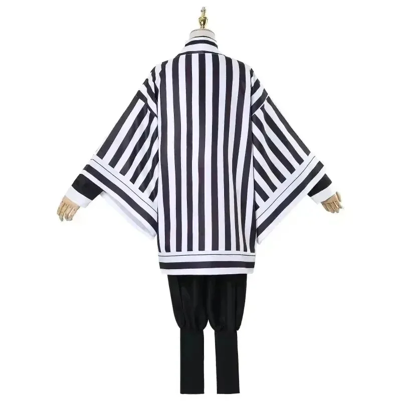 Anime Demon Slayer Kimetsu No Yaiba Iguro Obanai Haori Kimono Cosplay disfraz peluca serpiente accesorios blanco disfraz de Halloween