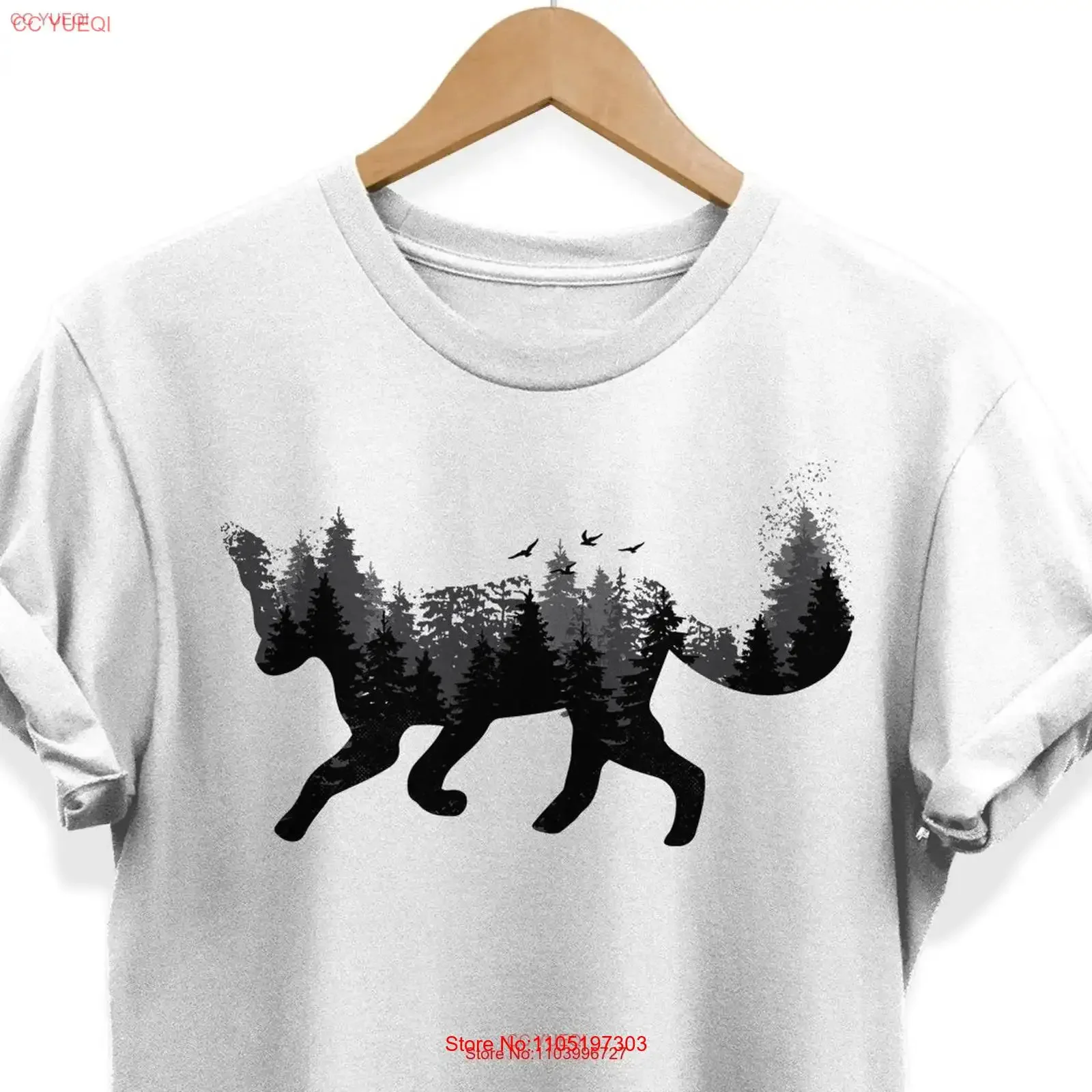 

Fox T Shirt Wanderlust Top Wilderness Forest Lover Hiking gifts Woodland Animals Nature Lovers vintage Washed Slightly Soft