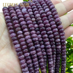 5x8MM Natural Stone Rondelle Imitate Purple Lepidolite Chalcedony Abacus Space Beads for Jewelry Making Diy Bracelet Accessories