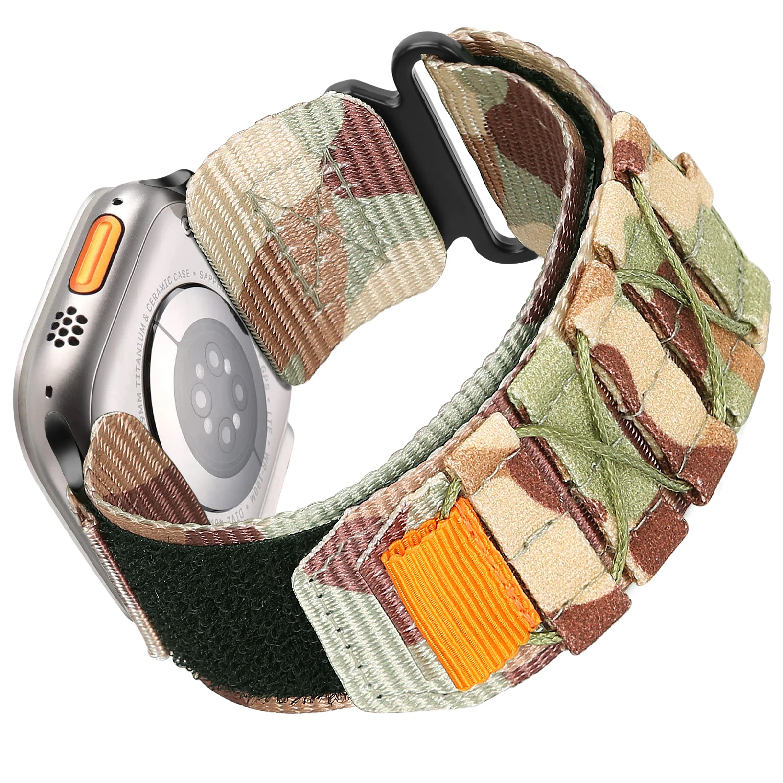 Compatible avec Apple Watch Series 9/8/7 6/5/4/SE Ultra 2/3 camouflage en nylon pour 49 mm 42 mm 44 mm 45 mm 38 mm 40 mm 41 mm Compatible avec Apple Watch Series 9/8/7 6/5/4/SE Ultra 2/3 camouflage en nylon pour 49 mm 42 mm 44 mm 45 mm 38 mm 40 mm 41 mm