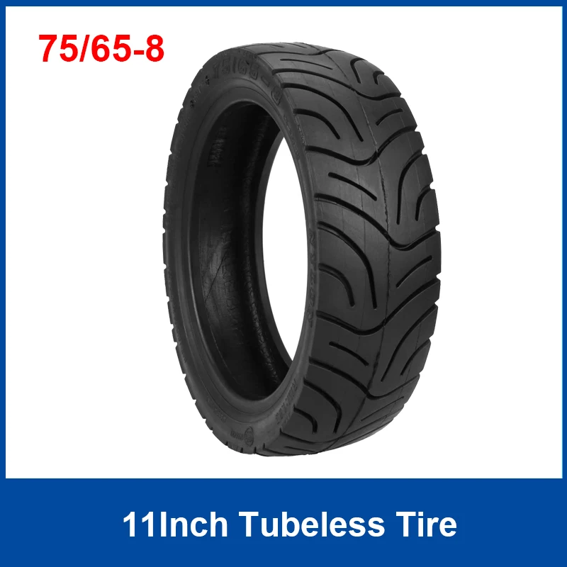 

11Inch 75/65-8 Tubeless Tire for Electric Scooter E-bike Bicycle Vacuum Tires Anti Slip Wear-Resistant Tyre Replacement