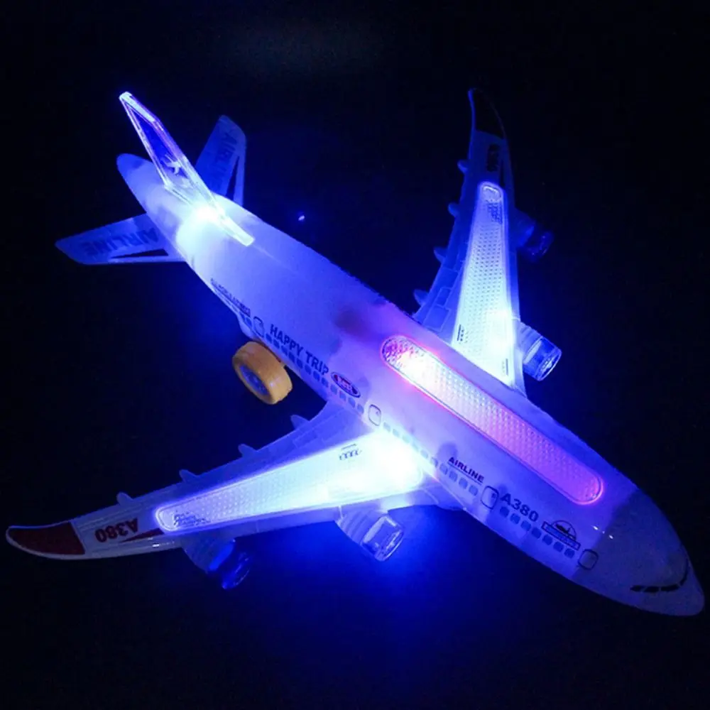 

Gift Music Flash Sound Airplane Light Effects Automatic Rotation Airplane Model Educational Aircraft Children