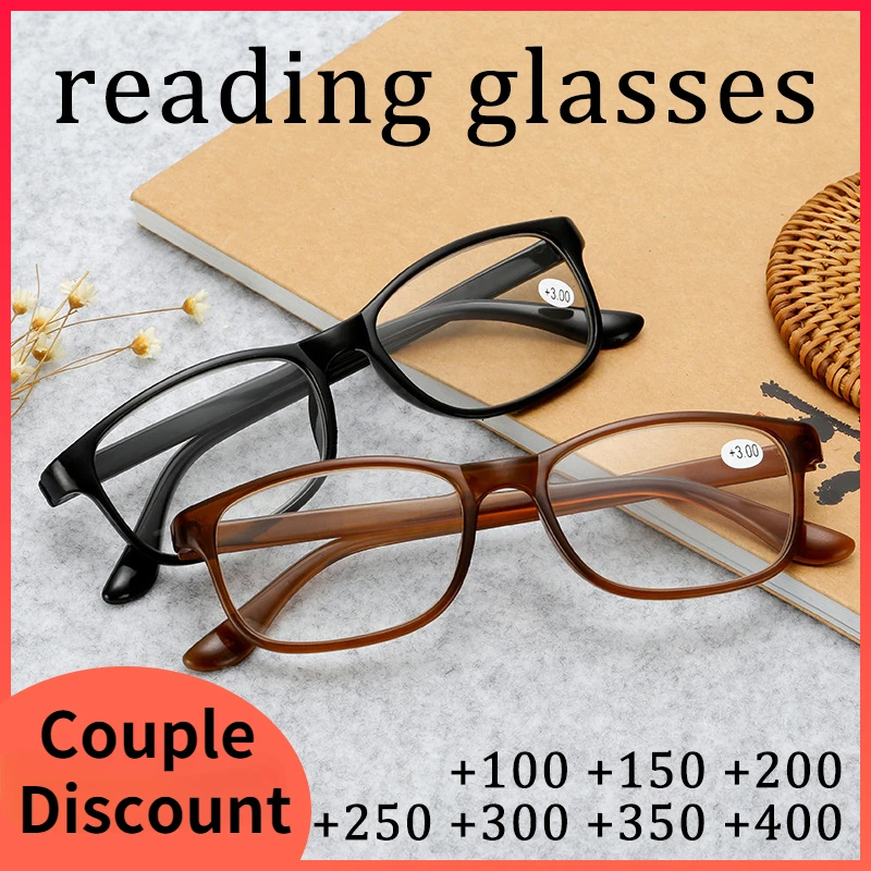 High Quality TR90 Ultra Light Reading Glasses For Men And Women HD Resin Presbyopia Glasses +100 +150 +200 +250 +300 +350 +400