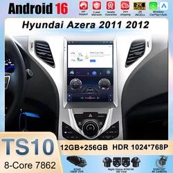 9.7 inch Android 16 Screen For Hyundai Azera 2011 2012 Android Auto Carplay Style Car Radio Multimedia Player Navigation