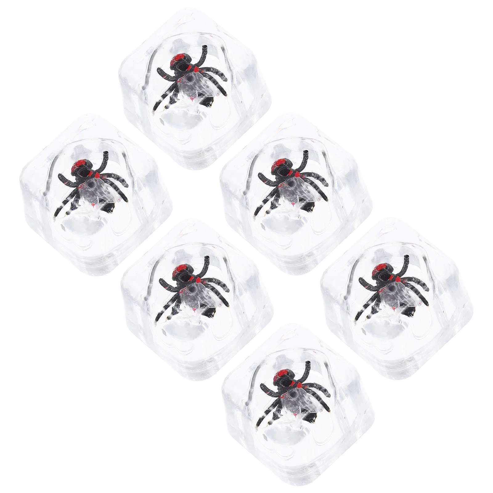 6 Pcs Tricky Ice Cube Bug Kids Toys Fake with Flight Reusable Cubes Simulated Plastic Prank Child