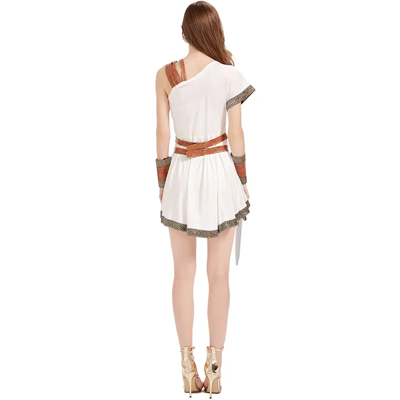 

Adult Women Men Ancient Egypt Costume Carnival Halloween Party Fancy Dress Clothes Roman Solider Cosplay Outfit