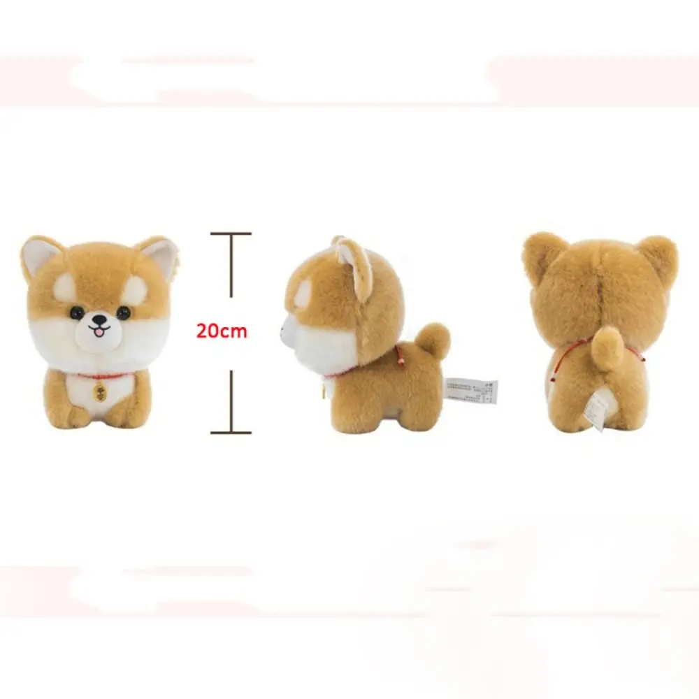 Kawaii Fluffy Shiba Inu Hundespielzeug, 20 cm, lebensechte weiche Welpen-Plüschtiere für Mädchen und Jungen, Unisex-Geschenke