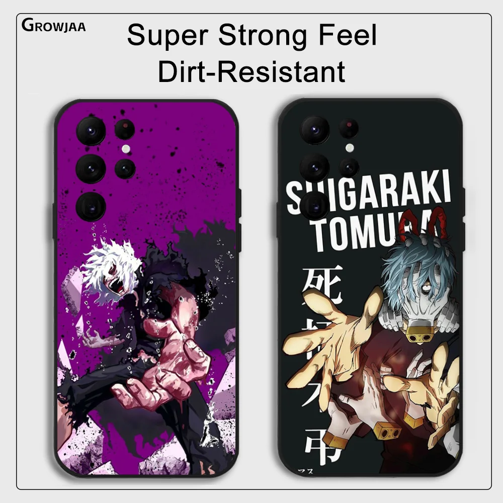 T-Tomura Shigaraki BNHA Phone Case for Samsung Galaxy S24 Ultra S22 S23 Ultra S21 S20 5G Protective Silicone TPU Funda