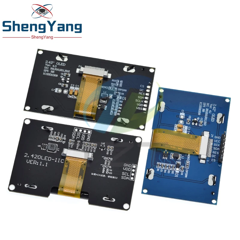 Imagem -06 - Módulo de Exibição Lcd Tzt Oled Interface Serial para Arduino Uno r3 C51 Ssd1309 12864 Pinos Spi Iic I2c 24 242 128x64