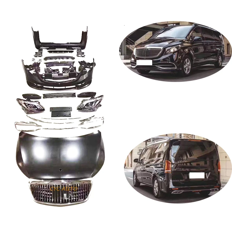 W447 maybachs old body kit without headlight tail lamp front bumper and back for MercedesBenzs V class