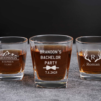Personalized Groomsmen Whiskey Glass Set Monogrammed Wedding Party Decor Engraved Logo Groomsmen Gift Ideas Housewarming Gifts