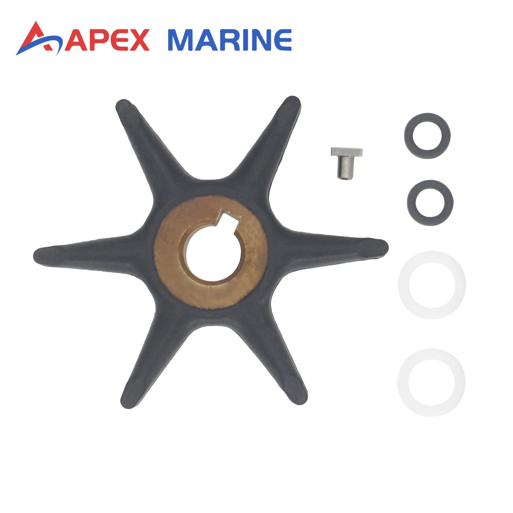 Outboard Marine Impeller Repair Kit 434424 Fits for Johnson Evinrude 2-Stroke 3 To 7.5 HP Engines Replacement Parts 0434424