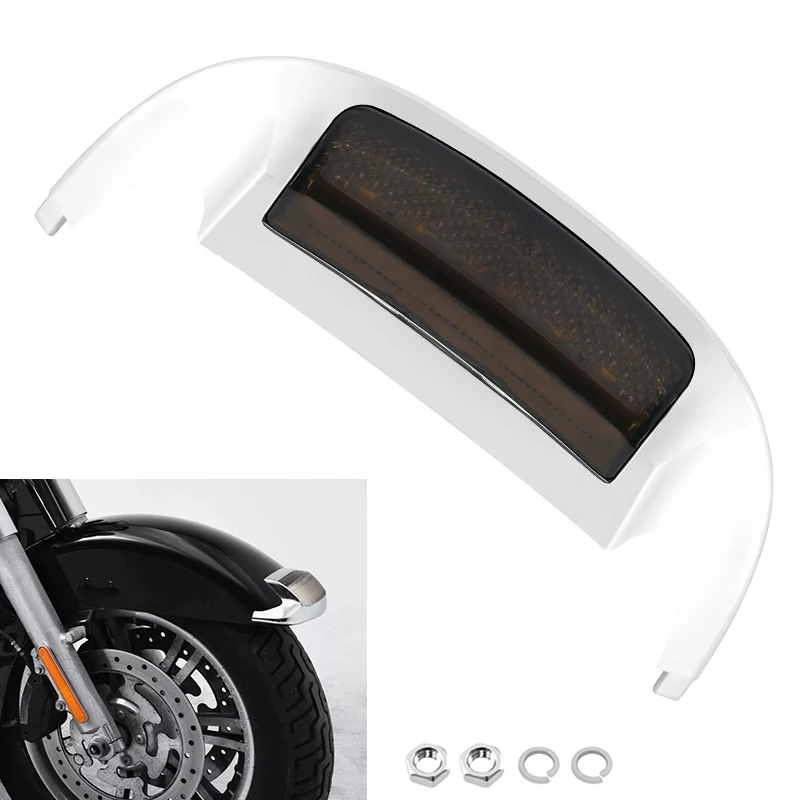 

Motorcycle Front Fender Brake Light Mudguard Tip Lamp Edge For Harley Touring Tri Glide Ultra Classic Electra Glide 2014-2023
