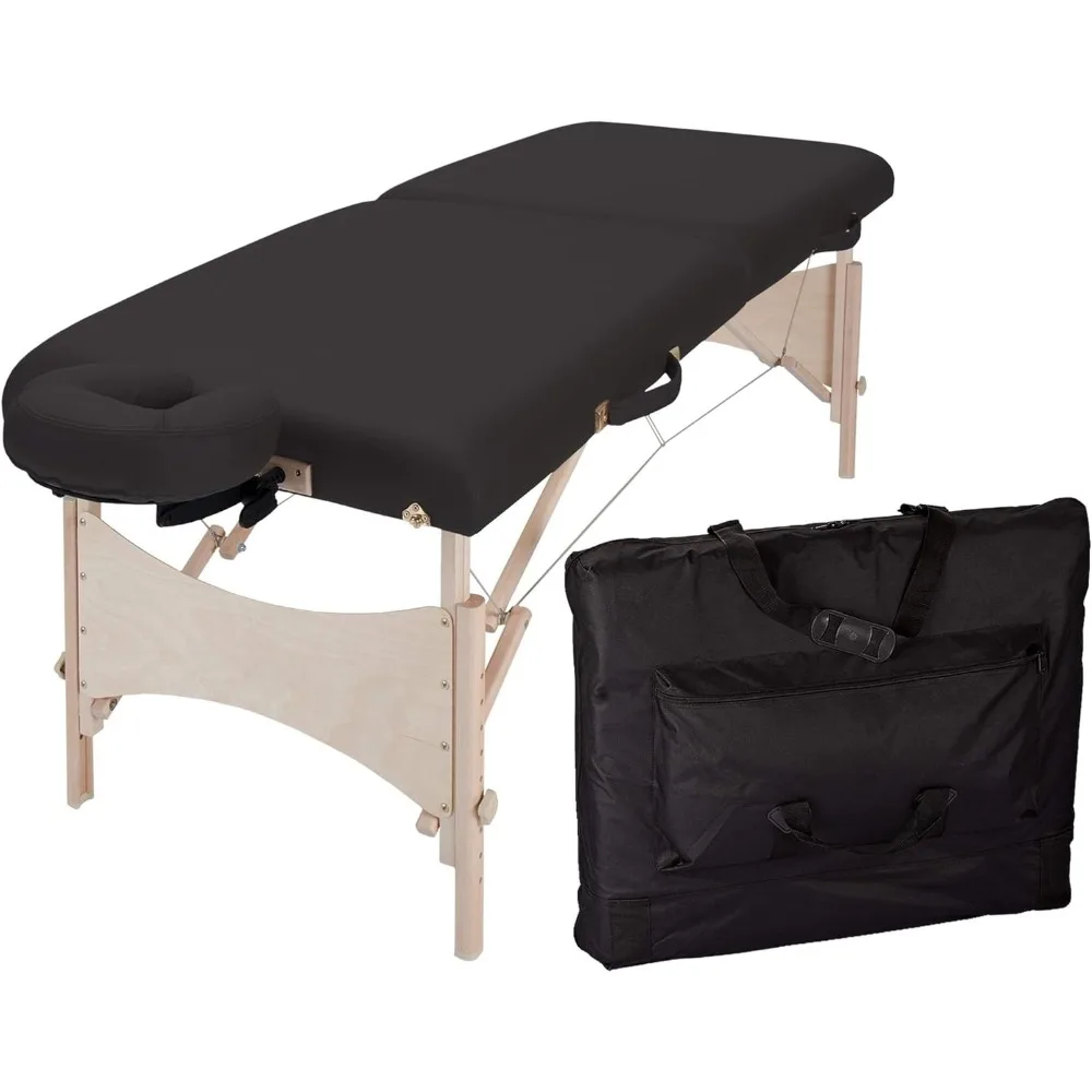 

Portable Massage Table – Foldable Physiotherapy/Treatment/Stretching Table, Superior Comfort incl. Face Cradle & Carry Case