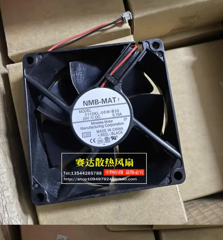 

New 3110KL-05W-B30 8025 24V 0.10A two-wire converter Computer fan