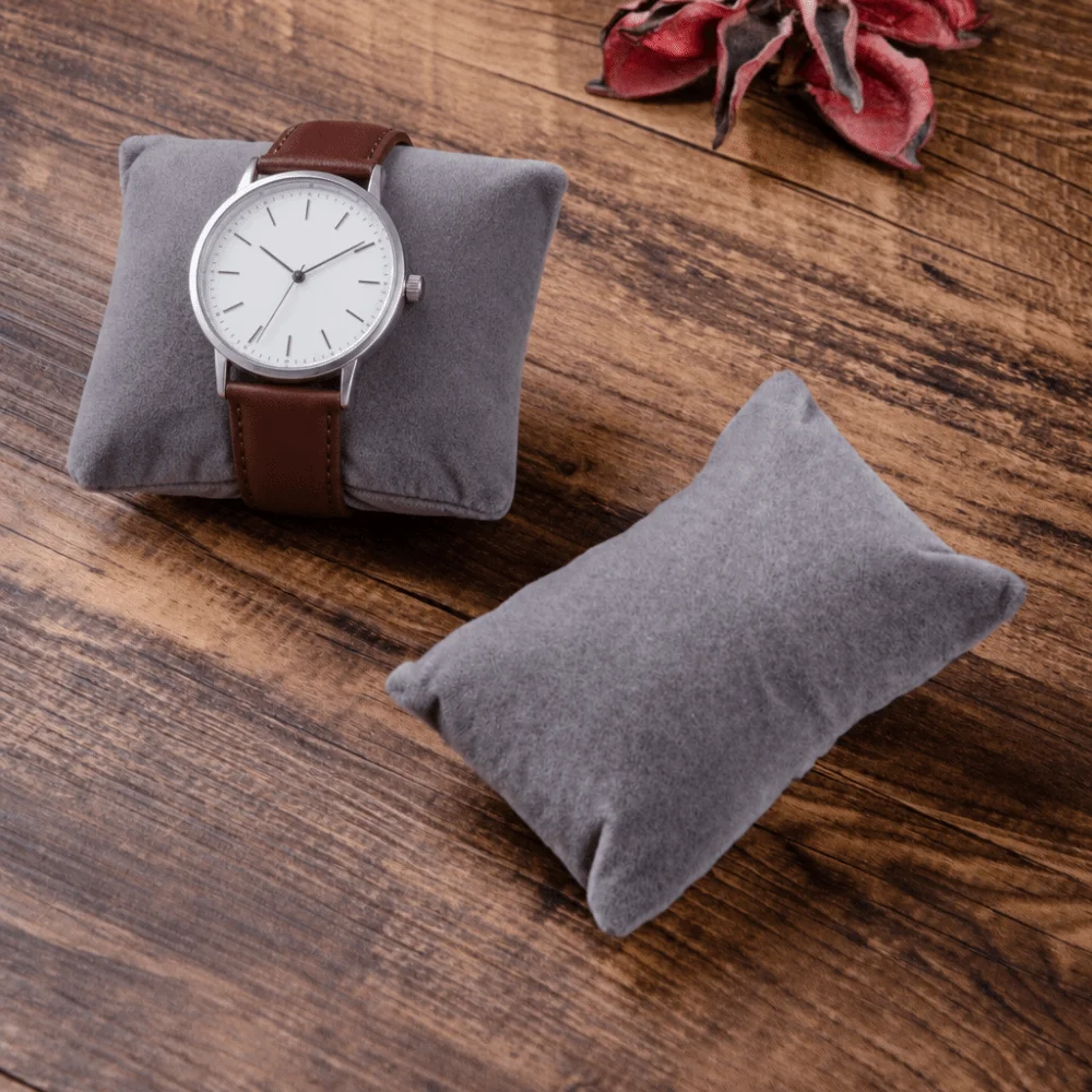 Soft Suede Velvet Watches Storage Pillow Fixed Multi Functional Fixed Pillows Display Wristwatch Cushion Bracelet