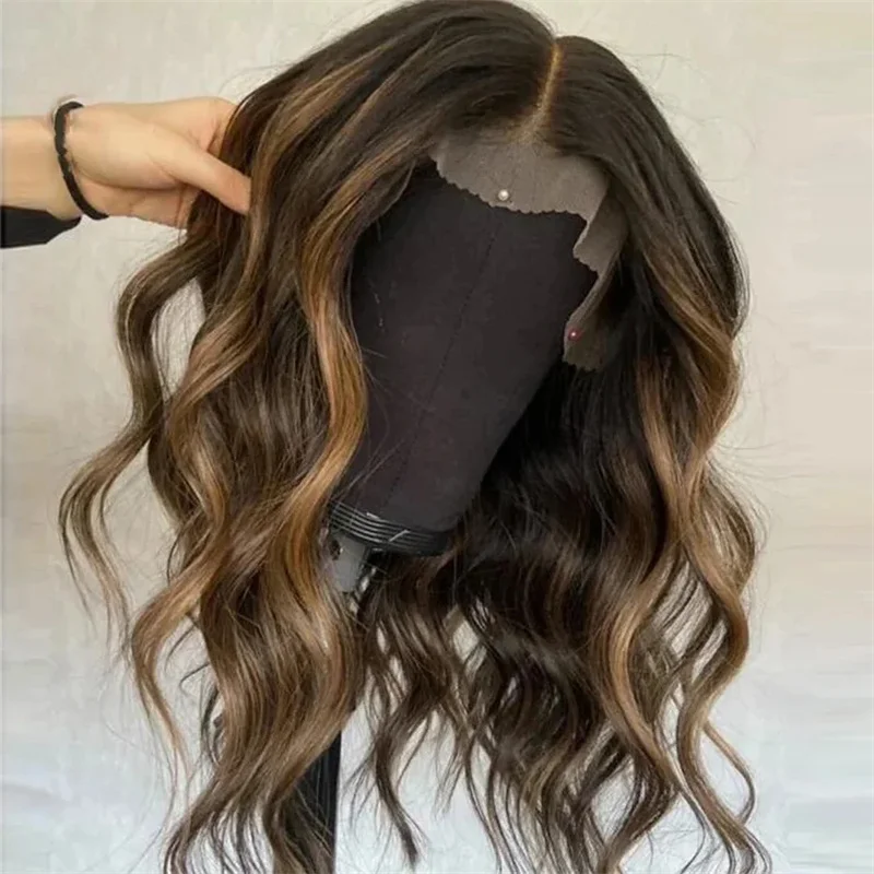 Body Wave Preplucked Ombre Brown 26Inch 5x5 Silk Base Glueless  Jewish Human Hair Wig Baby Hair HD Lace European Hair