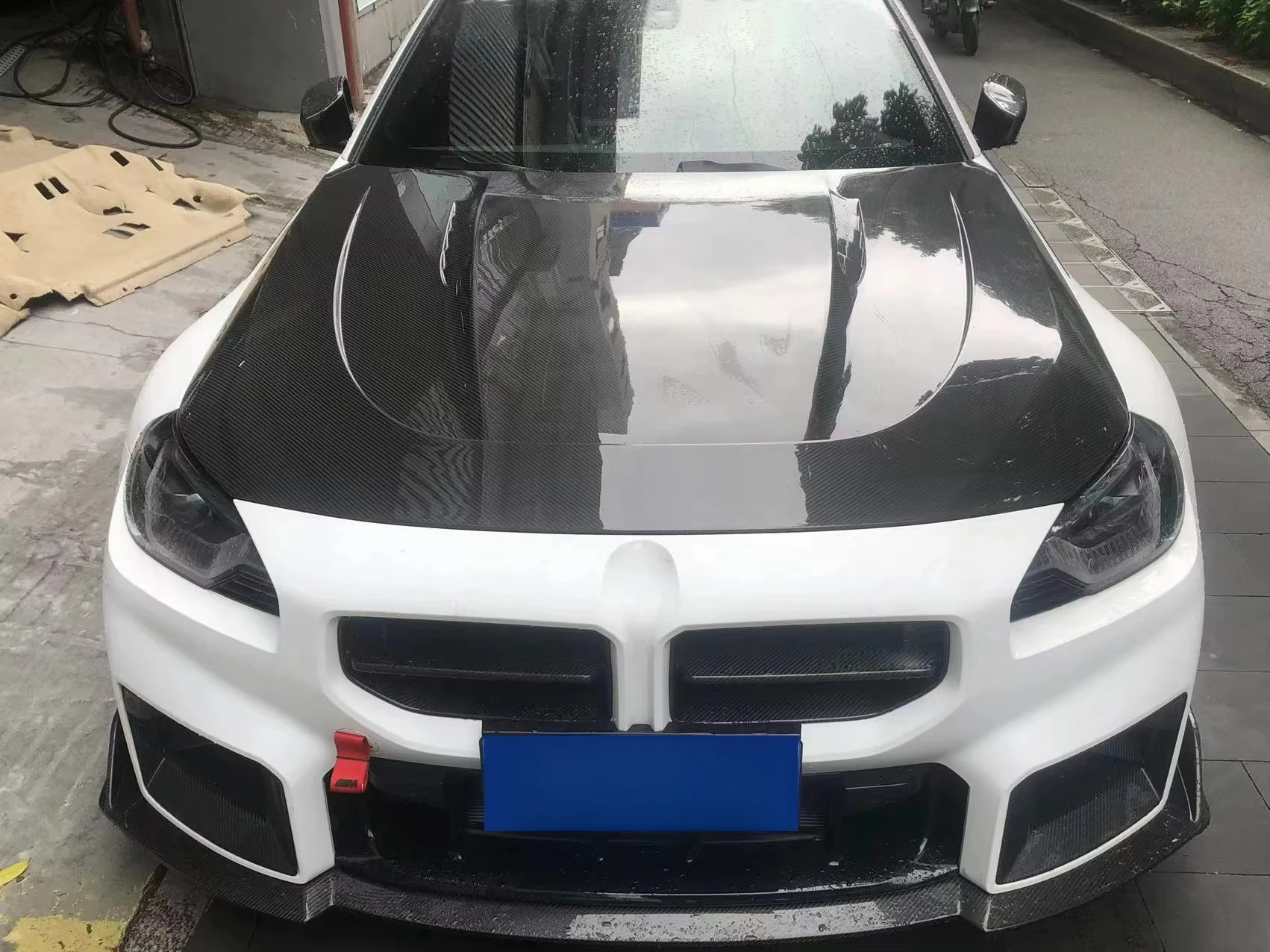 Carbon Fiber Engine Cover Hood Car Bonnet for  G87 M2 2023