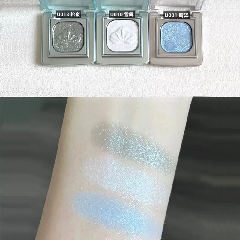 Qianyan – disque de fard à paupières unique, Cheeryep, fin, nacré, scintillant, poudre multi-usage, Blush, surligneur, Flash, maquillage pour les yeux